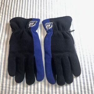 Reebok Mens XL Tampa Bay Lightning NHL Gloves Black Blue Face Off Collection